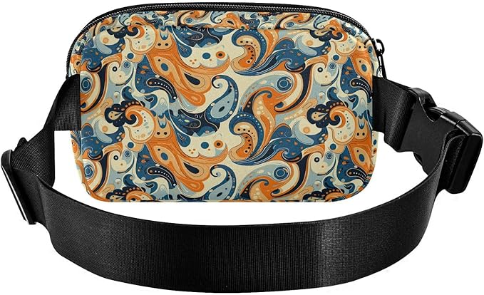 Vintage Color Paisley Fanny Pack for Women Men Water Resistant Fashion Waist Packs with Adjustable Strap Belt Bag for Travel Workout Jogging Hiking 21220383