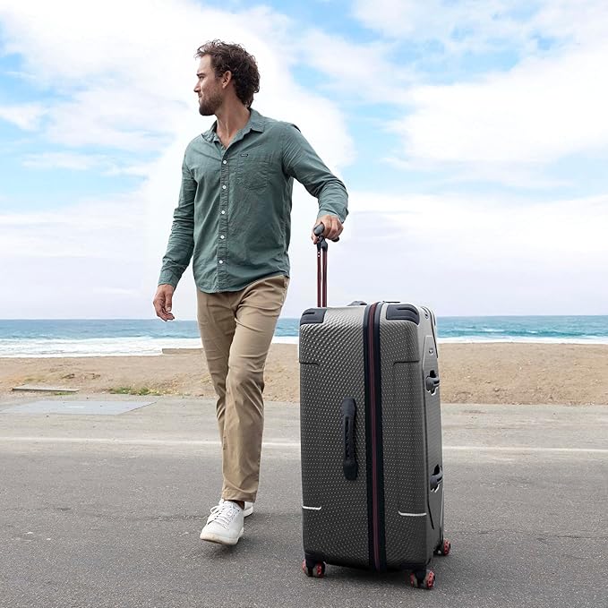 Traveler's Choice Maxporter II Polycarbonate Hardside Trunk with Spinner Wheels, Gray, 31-Inch Trunk