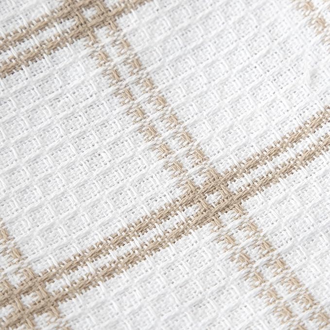 T-Fal Premium Waffle Dish Cloths: Highly Absorbent,Super Soft Long Lasting - 100% Cotton,12"x13" Flat Waffle Dish Towel for Cleaning & Drying Dishes,Sand,(Pack of 8)