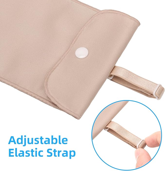 Bra Wallet Women Travel with Adjustable Elastic strap and Lanyard, Perfect Hidden Secret Pocket Protect Your Passport Credit Cards Valuables (Large Flesh color)