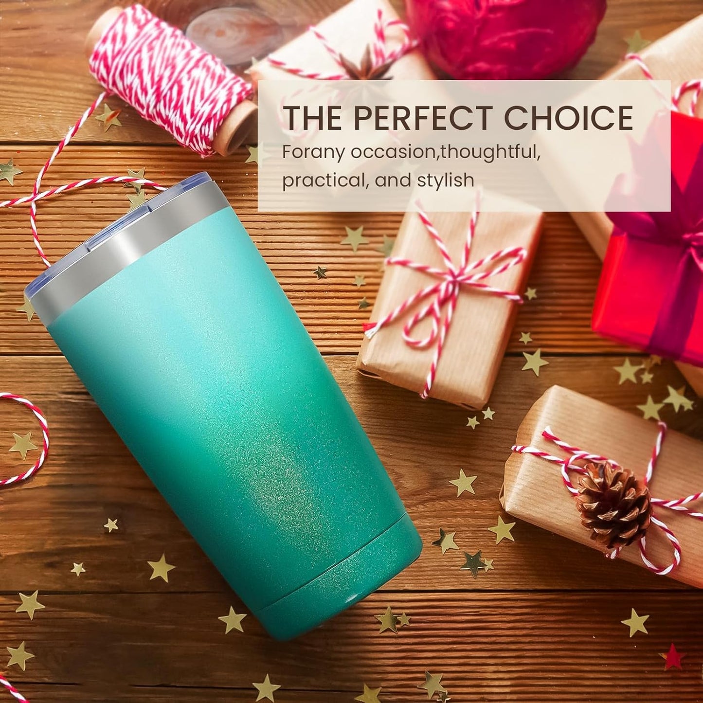 MEWAY 20oz Tumbler 12 Pack Double Wall Vacuum Insulated Travel Glitter Mug Bulk, Stainless Steel Tumblers with Lid and Straw, Powder Coated Coffee Cups for Woman(Gradient Green,Set of 12)