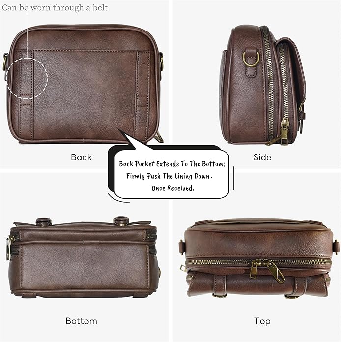Women‘s Anti Theft RFID Blocking Small Vegan Leather Crossbody Bag Travel Purse With Built In Wallet Messenger Bag
