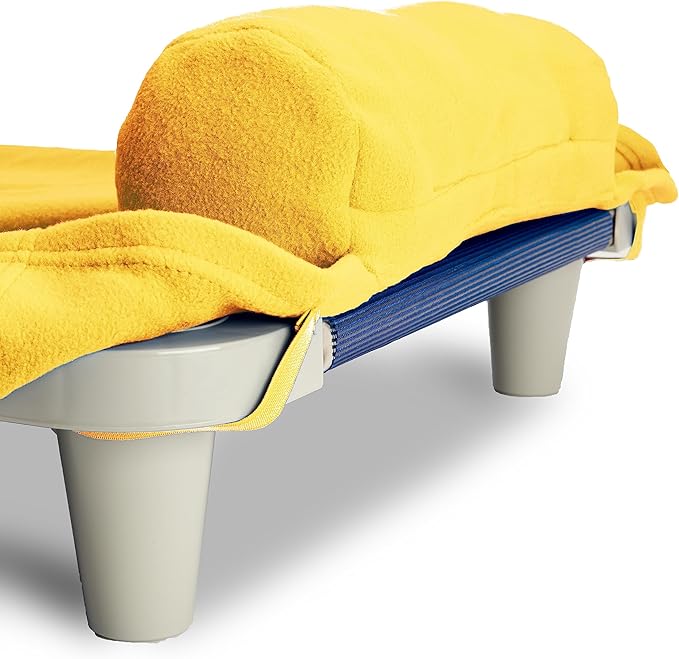 ROLLEE POLLEE Nap Sac Roll Up Napping Blanket with Attached Pillow for Preschool/Daycare, Super Soft with Elastic Straps, Fits Most Mats and Cots