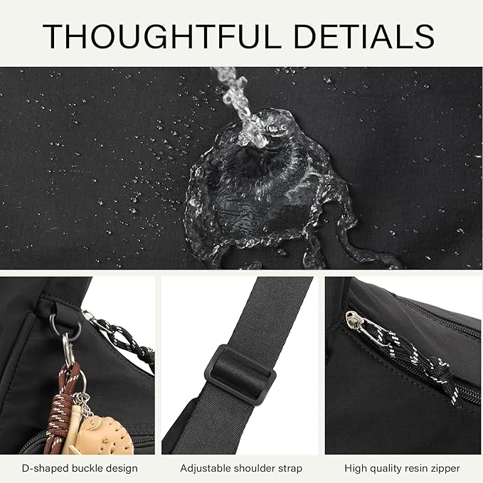 CLUCI Travel Purses for Women, Waterproof Nylon Crossbody Bags for Woman Trendy, Anti Theft Shoulder Handbags for Ladies