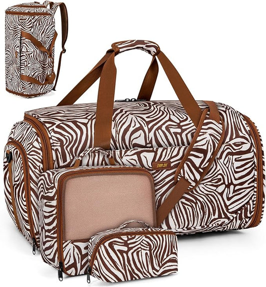 Convertible Garment Bags for Travel - Carry on Garment Duffle Bag with Backpack Straps for Men Women, 4 in 1 Large Travel Duffel Bags with Shoes Compartment Hanging Suit Dress Weekender Bag 3pcs Set
