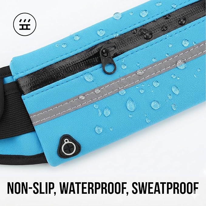 Anti-Theft Invisible Waist Bag - 2026 Lightweight Waterproof Money Belt, Multifunctional Running Belt with Water Bottle Strap, Hidden Travel Pouch for Passport Phone (Rose Red)