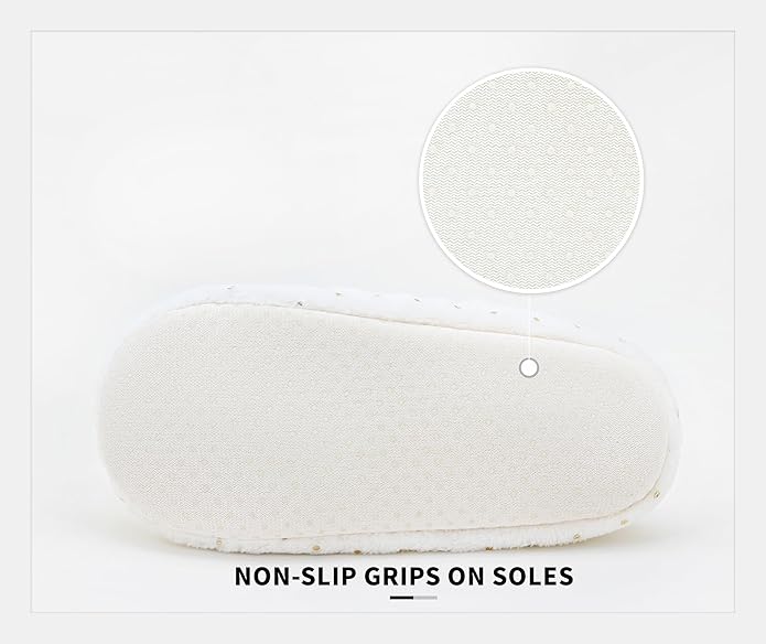 Panda Bros Slipper Socks for Women Grippers, Fuzzy Cozy Fleece Slipper Socks, Soft, Warm House Slippers