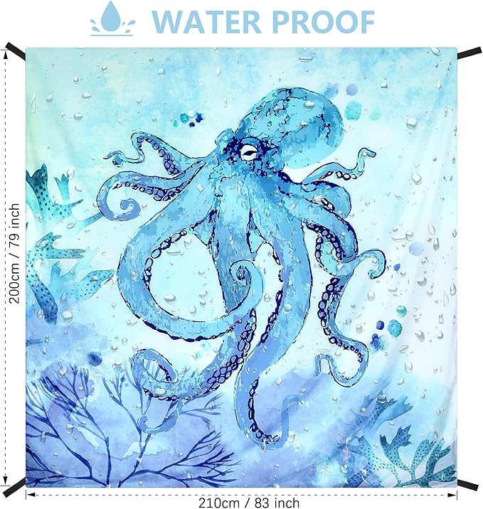 AISPARKY Beach Blanket Waterproof Sandproof Extra Large, Oversized Beach Mat, Quick Drying&Compact&Lightweight, Picnic Blankets Vacation Essentials for Outdoor Beach Camping (79" X 83" (4 Person))