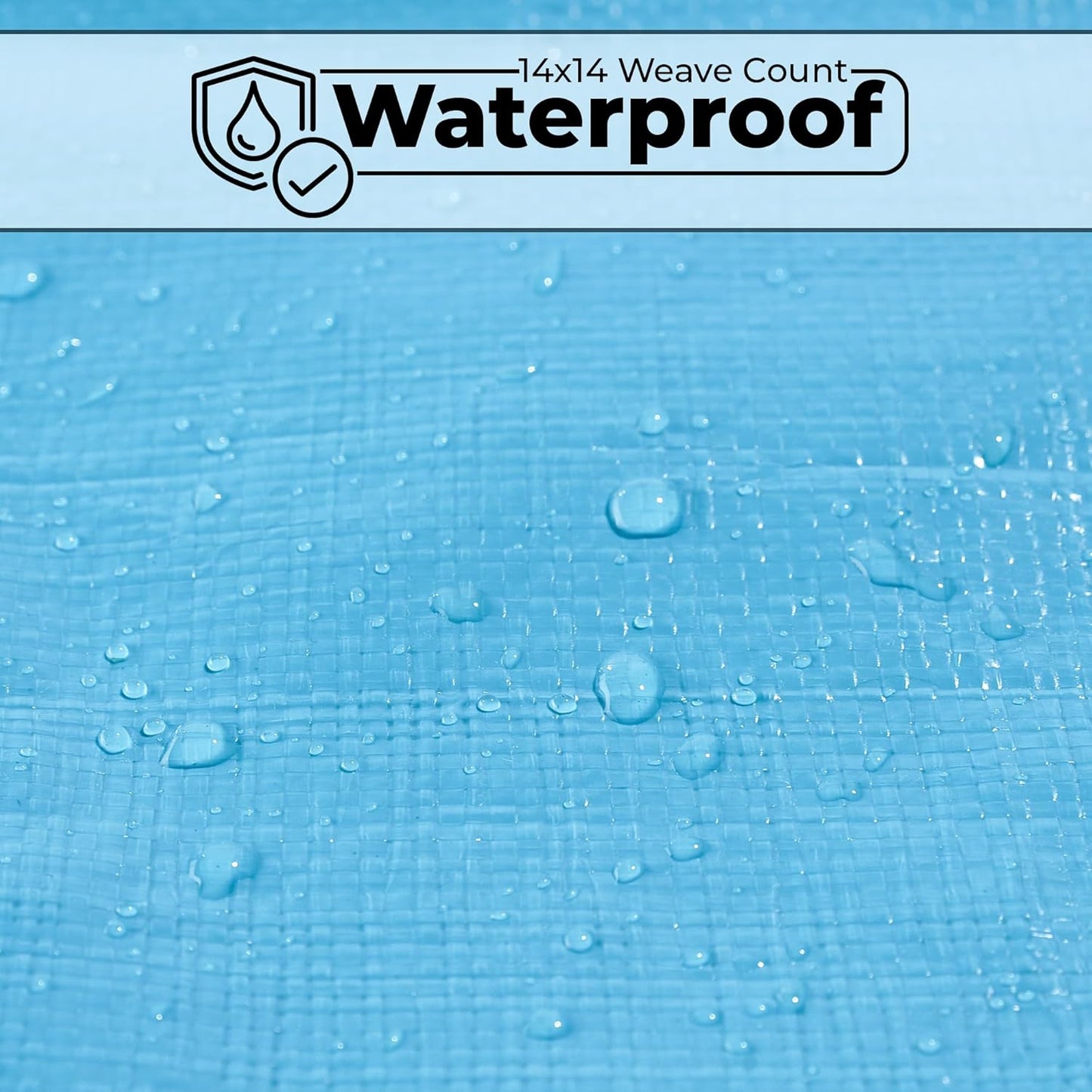 Tarps Heavy Duty Waterproof 20x30-12 mil Thick Camping Tent - Blue Tarp 20x30 UV Resistant, Rip & Tear Proof with Metal Grommets – Multipurpose Use for Camping, Tent, Boat, RV, Car, & Pool Cover