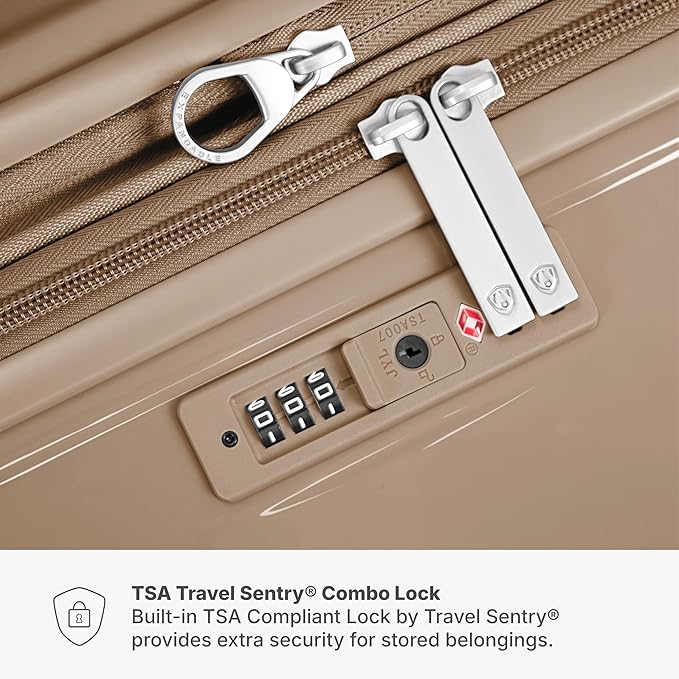 Traveler's Choice Edinburgh II Hardside Spinner Luggage, TSA Lock, Sand, 29" Large