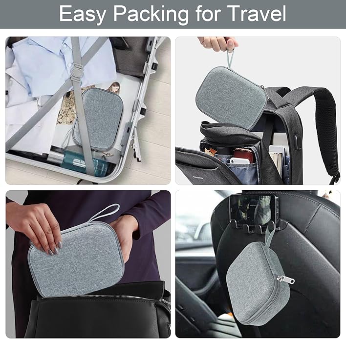 Bukere Travel Sunglasses Organizer Glasses Case, 3 Adjustable Slot for Multiple Eyeglasses, Hard Eyewear Box for Men Women