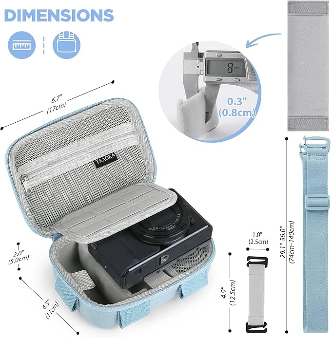 Digital Camera Case, Protective & Lightweight Camera Case with 3 Carrying Ways, Waterproof & Shockproof Small Camera Bag