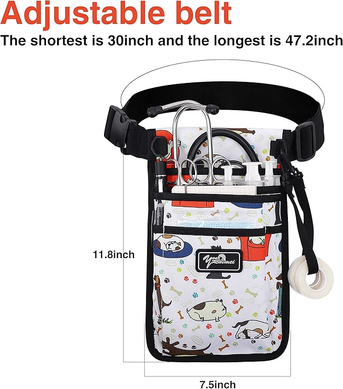 Nurse Fanny Pack for Work,Kit Practical Waist Bag for Nurses,Fanny Pack for Basics,Nurse Utility Belt Organizer Bag (M-Color22XG)
