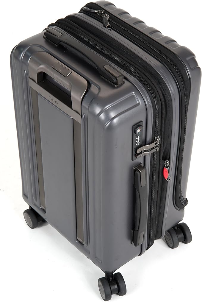 DELSEY PARIS Titanium Hardside Expandable Luggage with Spinner Wheels, Black Cherry Red, 2-Piece Set (21/29)