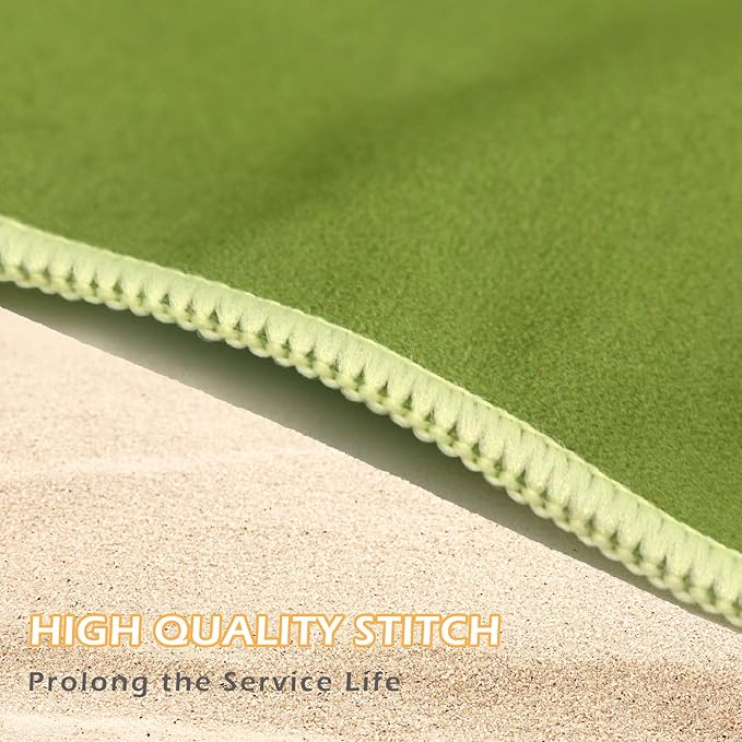 Eunzel Microfiber Beach Towel, Quick Dry Travel Towel Large Sand Free Towel for Beach, Camping, Swim Pool, Gym, Sports& Yoga 71"x32", Palm Green