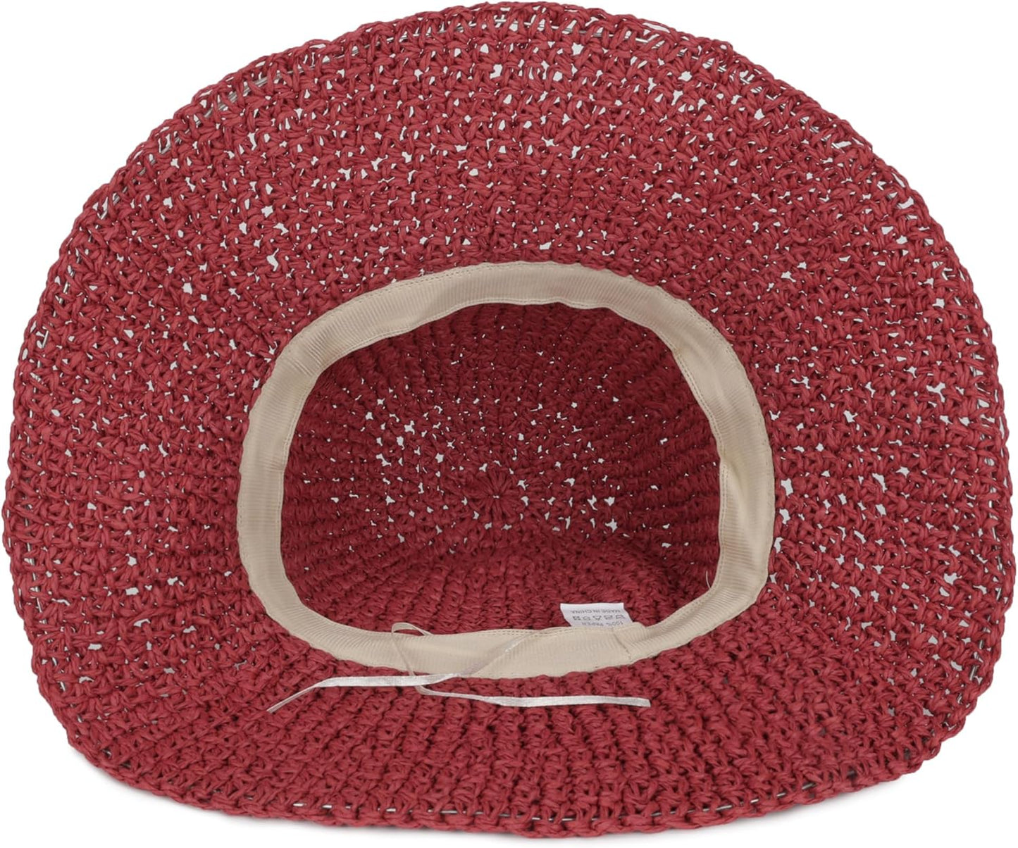 Womens Wide Brim Straw Sun Hat Foldable Floppy Crochet Beach Hat for Summer
