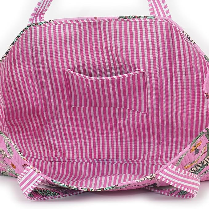 Marubhumi Women Lightweight Travel Bag Purse Cotton Shoulder Tote Bag For Shopping Grocery & Beach Bag