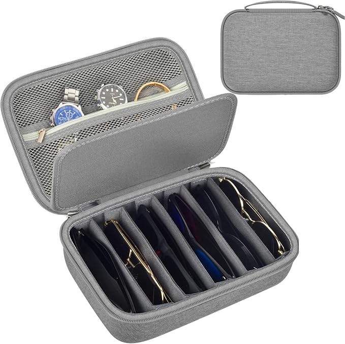 Travel Sunglass Organizer Case for Quay Polarized Sunglasses Men Women, Trendy Glasses Storage Box (Bag Only)
