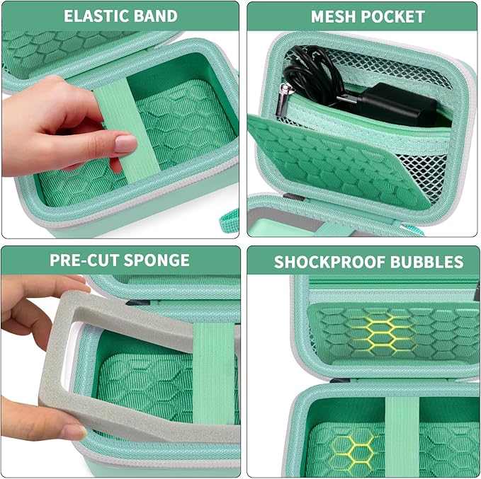 Comecase Carrying & Protective Case for Digital Camera, for CAMKORY/for Kodak Pixpro/for Canon PowerShot ELPH 180/190 / for Sony DSCW800 DSCW830 Cameras for Travel- Light Green