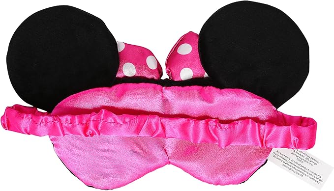 Minnie Mouse Sleep Mask for Official License, Minnie Eye Mask for Sleeping with Ears and 3D Bow