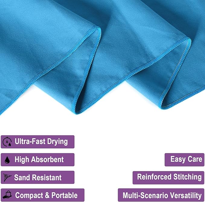 Your Choice Quick Dry Towel - Super Absorbent Microfiber for Gym, Travel, Camping | Ultra Compact & Lightweight