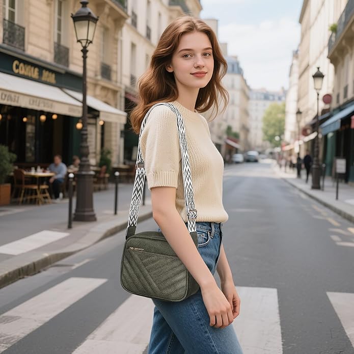 TANTOMI Small Crossbody Bags for Women, Small Purses with Card Slots Phone Purse Wide Adjustable Strap