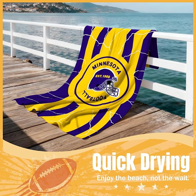 Football Fan Thin Lightweight Plush Throw Blanket for Bed Minnesota Themed Merch Oversized Shop Custom Blankets Vikings Team Father Dad Birthday Gifts Ideal for Pappy Pawpaw from Daughter Everything