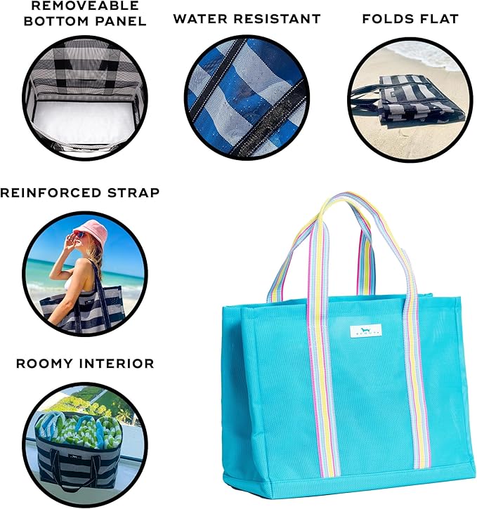 SCOUT Roadtripper - Large Beach Tote Bags For Women - Sandproof Breathable Woven Beach Bag, Pool Bag And Travel - Mom Bag