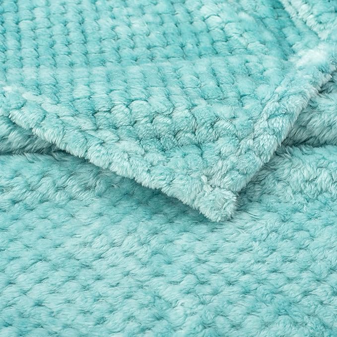 Fuzzy Blanket or Fluffy Blanket for Baby, Soft Warm Cozy Coral Fleece Toddler, Infant or Newborn Receiving Blanket for Crib, Stroller, Travel, Decorative (28Wx40L, XS-Blue Bell)