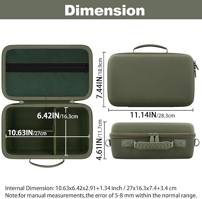 khanka Camera Case for Canon EOS Rebel T7/T100/T6/R50/R100/R5/R7/R8/R6 Mark II/SL3 DSLR Camera,Travel Protective Carrying Case for Canon EOS Rebel Camera and 18-55mm/18-45mm Lens(Military Green Case)