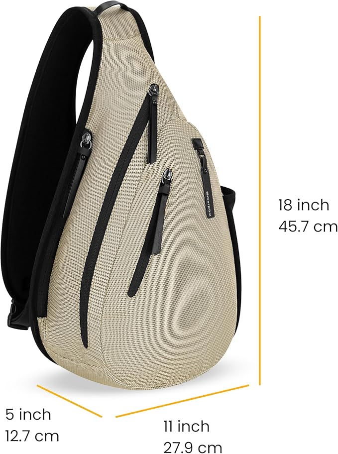 Sherpani Esprit, Anti Theft Sling Bag, Sling Backpack, 10L Travel Bag, Crossbody Backpack, Travel Gift for Women, Fits 10 Inch Tablet (Straw Signature)