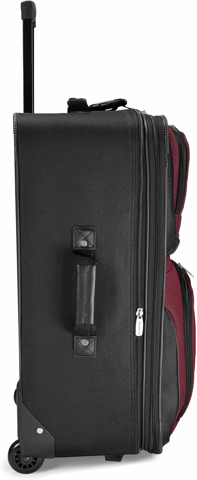 Travel Select Amsterdam Softside Expandable Luggage with Rolling Wheels, Red, 4-Piece Set (15/21/25/29)