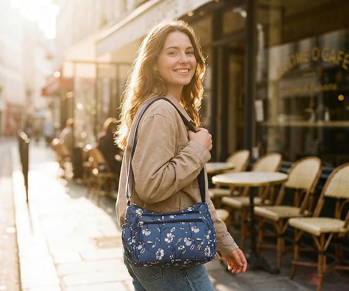Casual Crossbody Bag with Anti Theft Pocket - Women Lightweight Water-Resistant Purse Bag