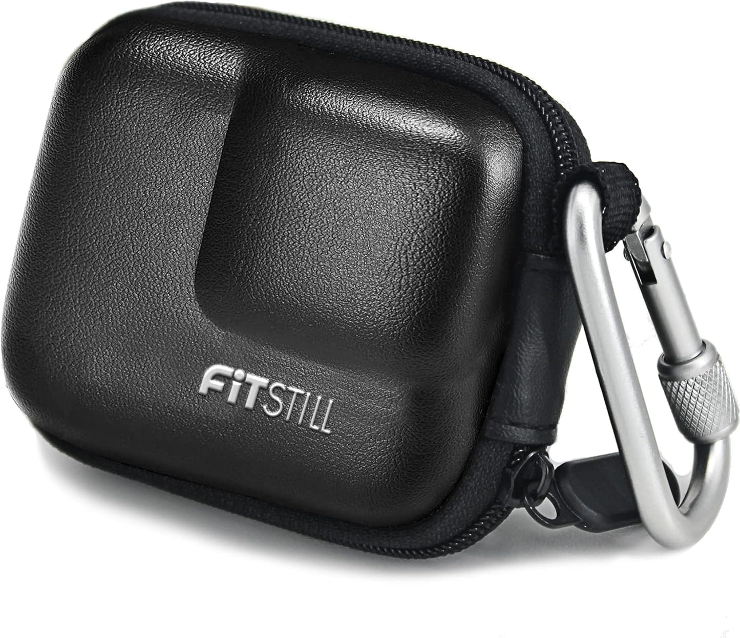 FiTSTILL Black PU Mini Carrying Case for Go Pro Hero 13 Black,Hard Shell Travel Storage Case for Hero 12/11/10/9/8/7/(2018)/6/5 DJI Osmo Action,AKASO,Campark,YI Action Camera and More