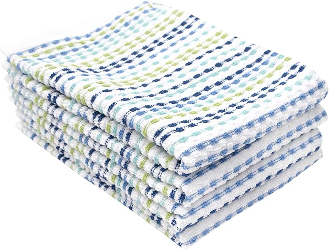 Ritz Pebble Bar Mop, Cool Blue Green, 4 Towel Set