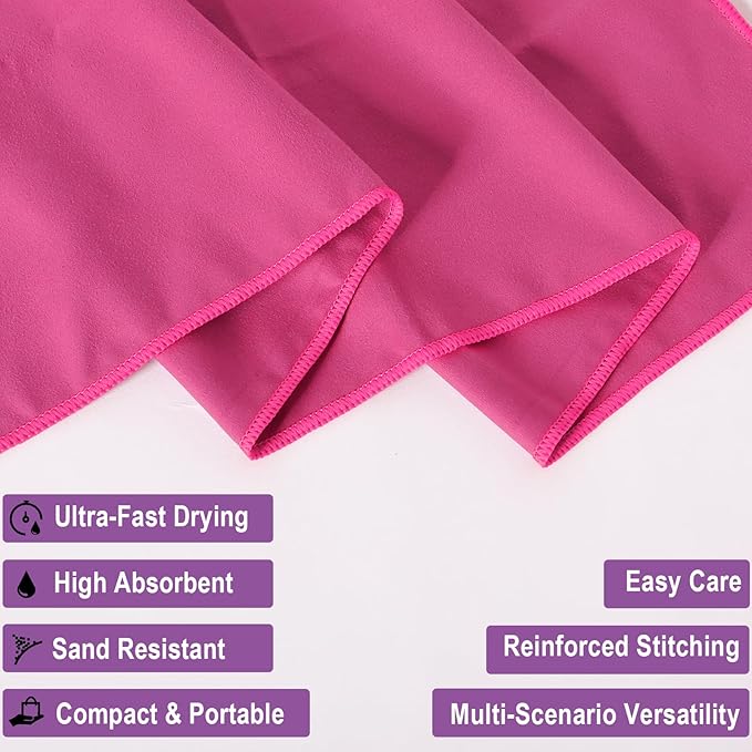 Your Choice Quick Dry Towel - Super Absorbent Microfiber for Gym, Travel, Camping | Ultra Compact & Lightweight