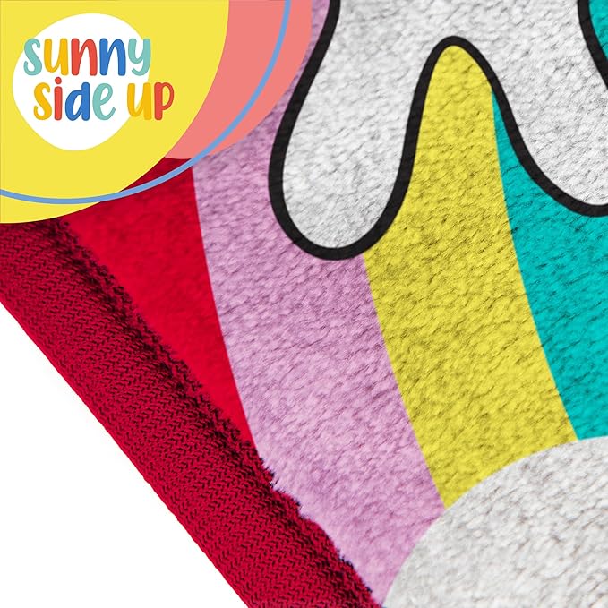 Sunny Side Up Disney Minnie Mouse Plush Travel Throw Blanket - Measures 40 x 50 Inches - Super Soft & Cozy Rainbow Travel Accessories