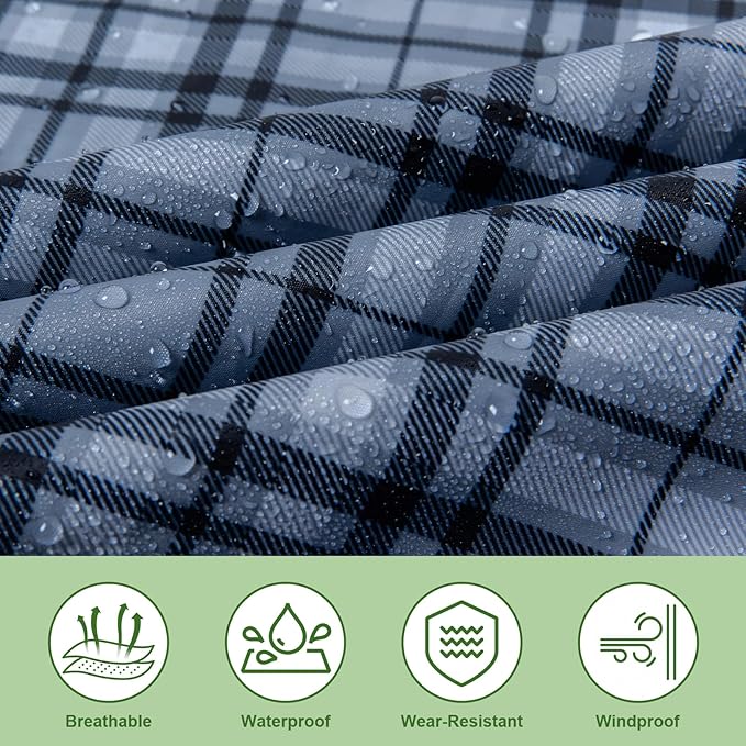 Hooded Rain Poncho for Adults - Waterproof Rain Coat and Lightweight Jacket 3-in-1 Multi-Function with Pockets