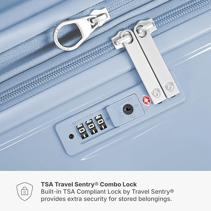 Traveler's Choice Edinburgh II Hardside Spinner Luggage, TSA Lock, Blue, 3 Piece Set (21/25/29)