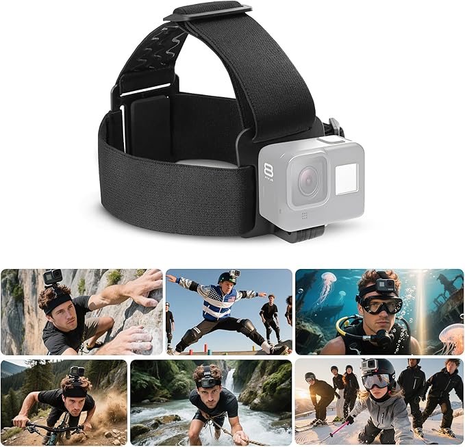Chest Harness Head Strap Cell Phone Clip Kit for POV, VLOG, Compatible for iPhone, Samaung, GoPro Hero, Insta360, AKASO, DJI Osmo, SJCAM and Other Action Cameras