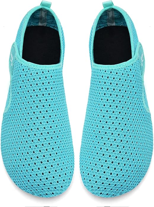 WateLves Water Shoes for Women Men Swim Beach Aqua Socks Quick Dry Barefoot House Slippers Travel Shoes with Adjustable Magic Tape for Pool Diving Boating Yoga Surf