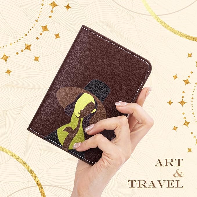 Lychii Passport Holder, Slim Passport Cover Travel Wallet with RFID Blocking, PU Leather Protector Pouch Protective Case for Passports, Boarding Pass, ID Cards
