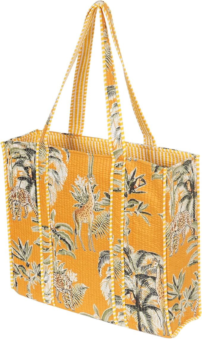 Marubhumi Women Lightweight Travel Bag Purse Cotton Shoulder Tote Bag For Shopping Grocery & Beach Bag