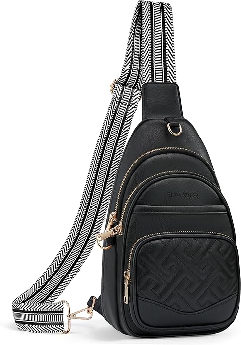 Anti Theft Crossbody Bags for Women, RFID Vegan Leather Sling Purse, Travel Chest Bag & Fanny Pack