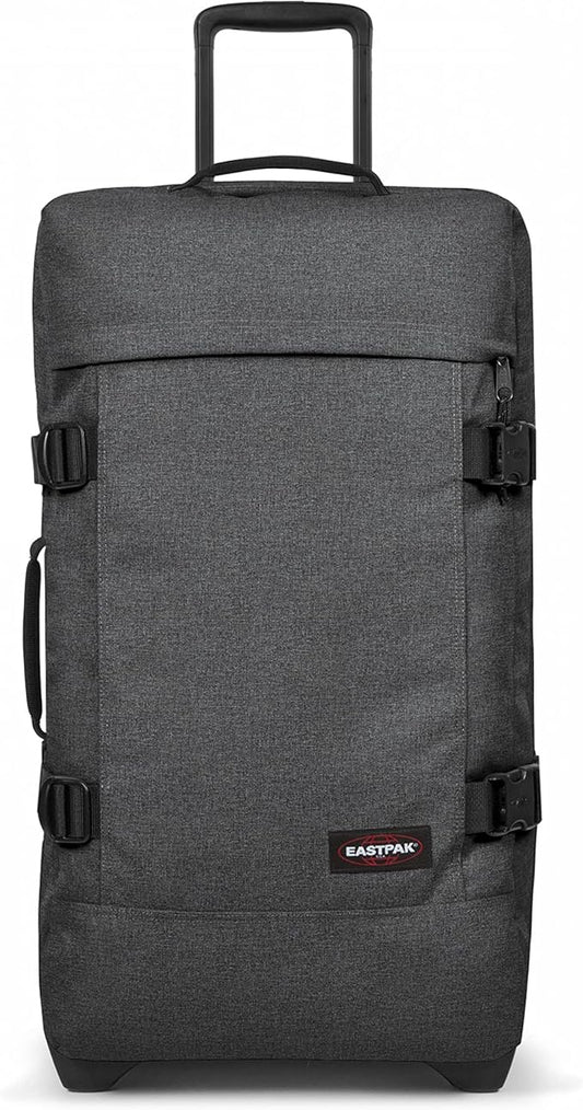 Eastpak Tranverz M – 78L Large Wheeled Luggage with Dual Compartments, TSA Lock, Compression Straps & Smooth-Wheeling System, Black Denim