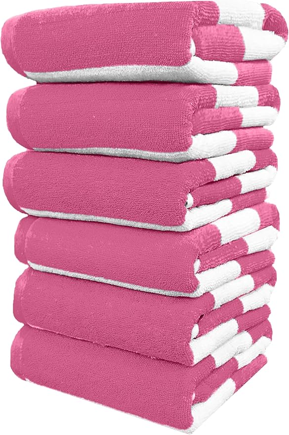 BolBom*S 100% Cotton Luxury Bath Towel Set - Soft & Absorbent Quick-Dry Towels for Bathroom, Spa, Beach or Gym - 30"x60" Large Size - Pack of 6 - Plush & Durable Towels - Machine Washable