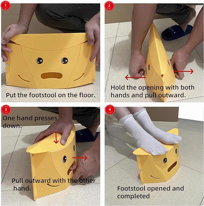 Foldable footrest for Desk and Travel - Foot Stool for Under Office Desk or Airplane Foot Rest for air Travel Comfort (Green)