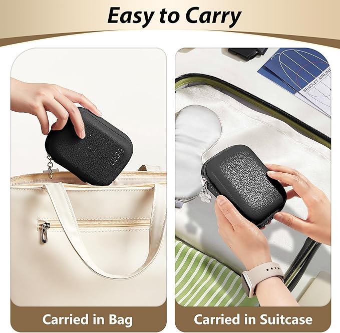 Digital Camera Case for CAMKORY, KODAK PIXPRO FZ45/FZ55, Canon IXUS 285 HS, Lecran, Small Travel Compact Camera Holder with Mesh Pocket for Accessories SD Card (Black)
