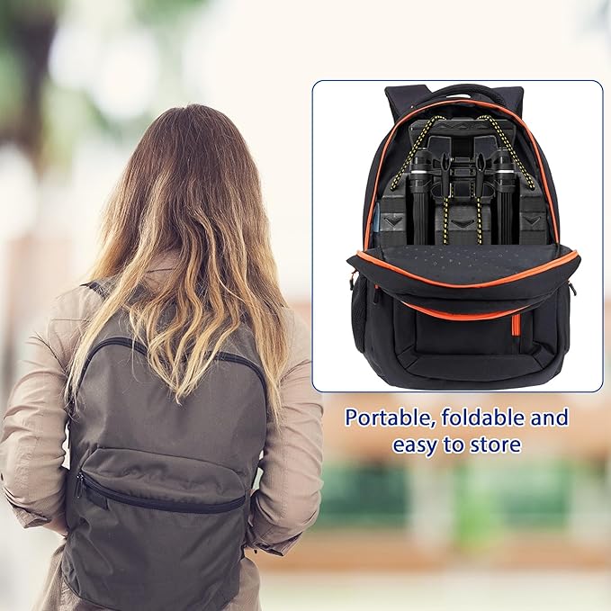 Car Seat Travel Cart with Buckle Webbing for Airport, Carseat Roller Dolly Trolley Luggage Cart, Foldable and Stowable Under Airplane Seat or Over Head Compartment