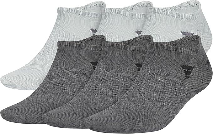 adidas Men's Superlite No Show Socks (6 Pairs) Lightweight & Breathable